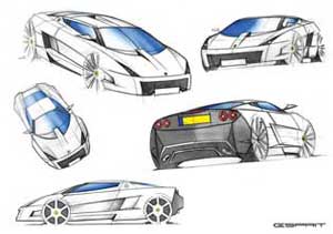 Lotus Esprit Re-design - initial sketches