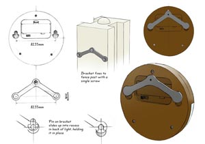 Fence Light Bracket - initial sketches