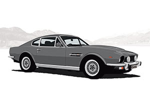 Bond Car Artworks - aston martin v8
