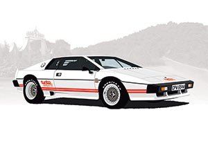 Bond Car Artworks - lotus turbo esprit (white)