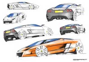 Lotus Esprit Re-design - initial sketches