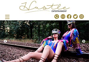 Hustle Entertainment website - tablet version